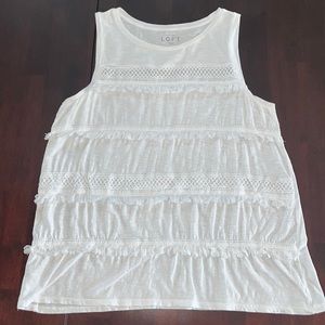 Loft white tank top